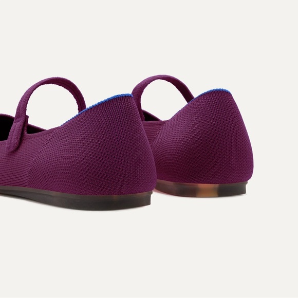 Rothy’s The Square Mary Jane Plum Purple Flats Shoes Size 9.5 - Picture 2 of 16